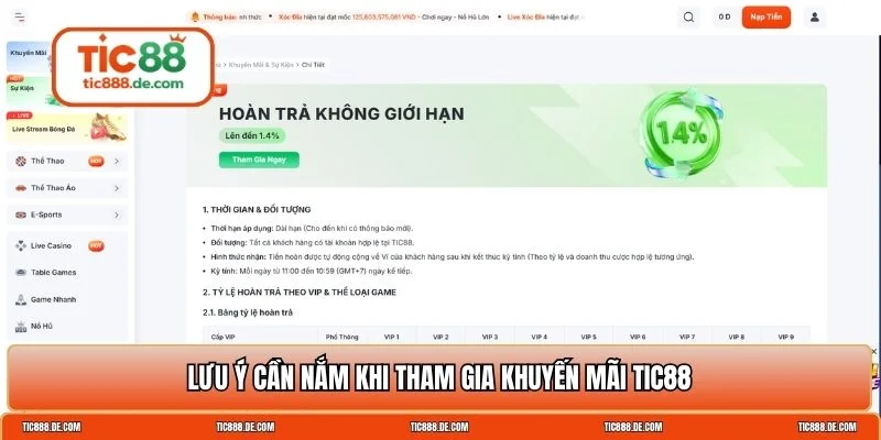 Khuyến mãi TIC88