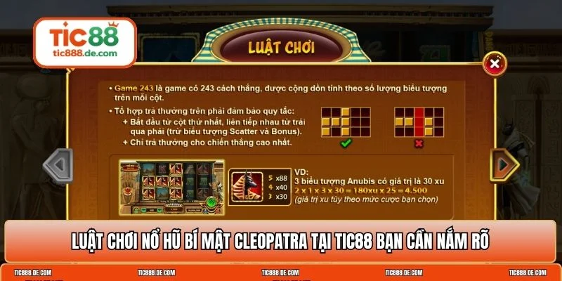 Nổ hũ Bí Mật Cleopatra